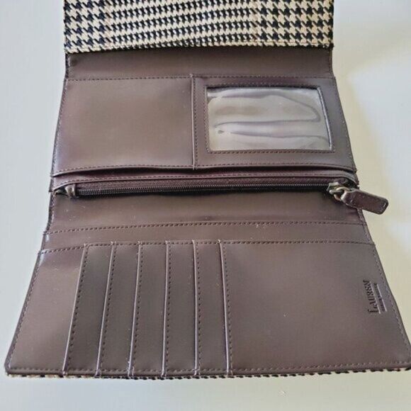 Vintage 1970s Lauren By Ralph Lauren Women's Trifold Textile Houndstooth - Picture 15 of 16